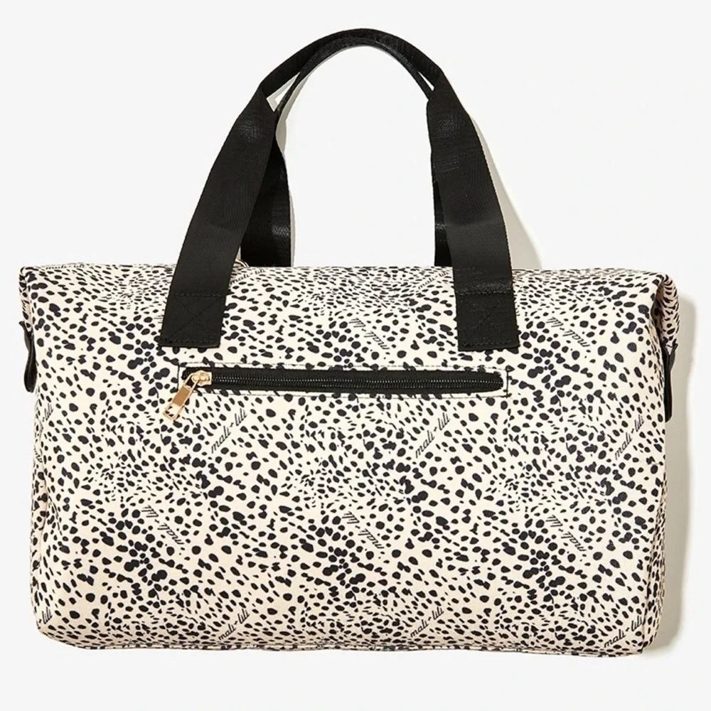 Anthropologie Mali & Lili Brand New Cream & Black Weekender Travel Bag